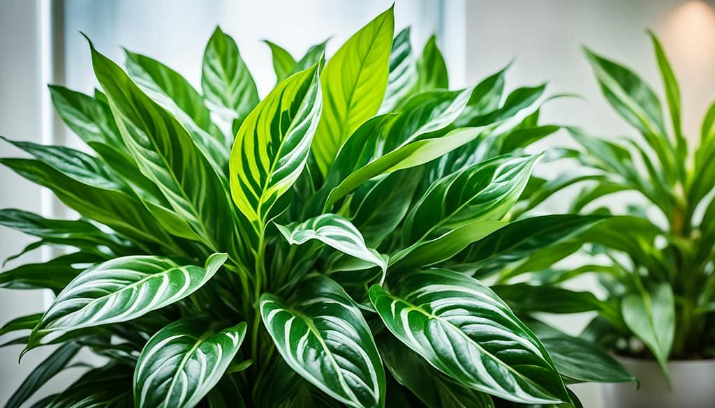 Chinese Evergreen for indoor vertical garden