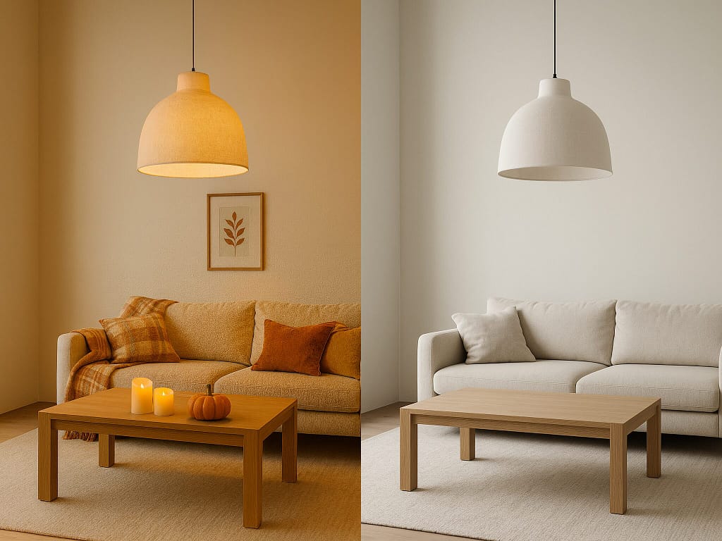 living room autum decor