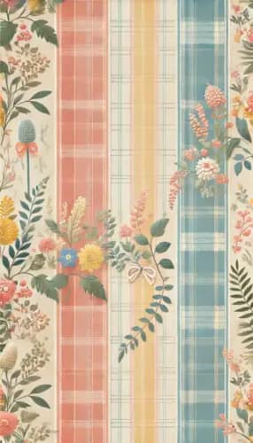 Colorful Pastel Plaid: Classic Preppy Phone Wallpaper