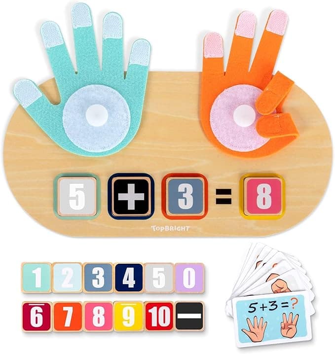 TOP BRIGHT wooden number blocks – educational developmental toy under $20
