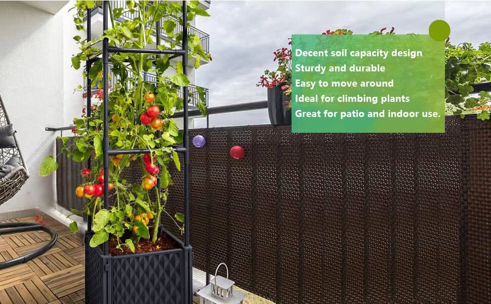 Planter with Trellis for Tomatoes